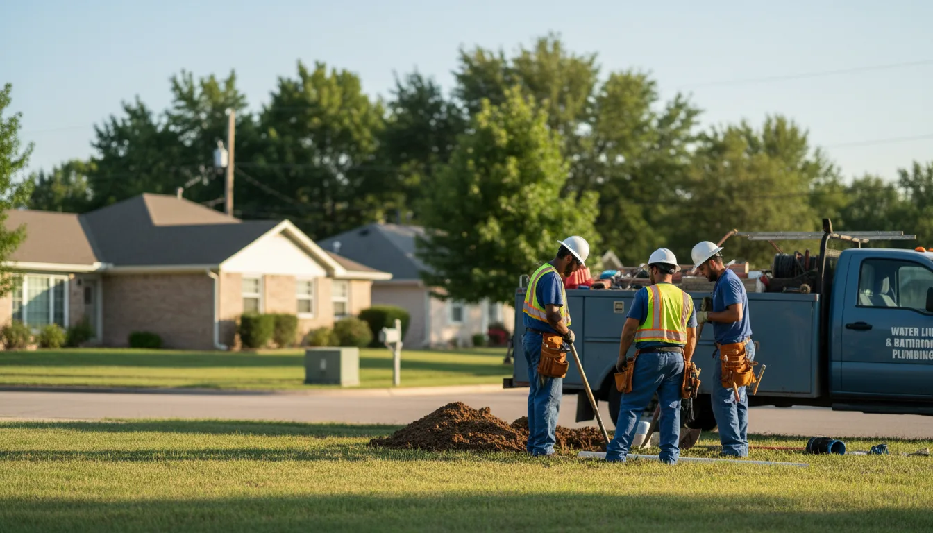 Residential water line and bathroom plumbing service in Bates, OR